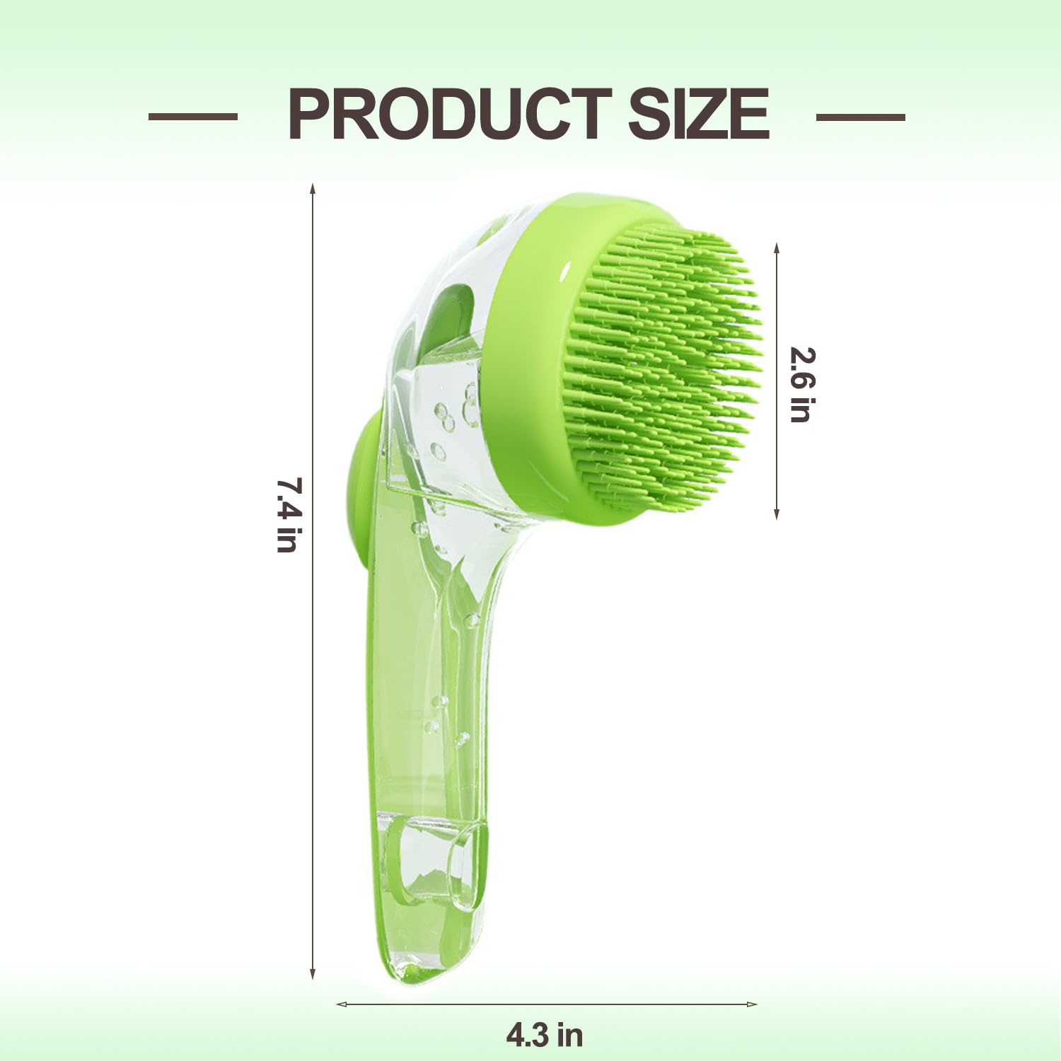 Pet Bath Brush,  Dog Bath Brush 2 in 1 Cat Shampoo Brush with Soap Dispenser Scrubber Pet Gromming Supplies for Long and Short Haired Dogs and Cats