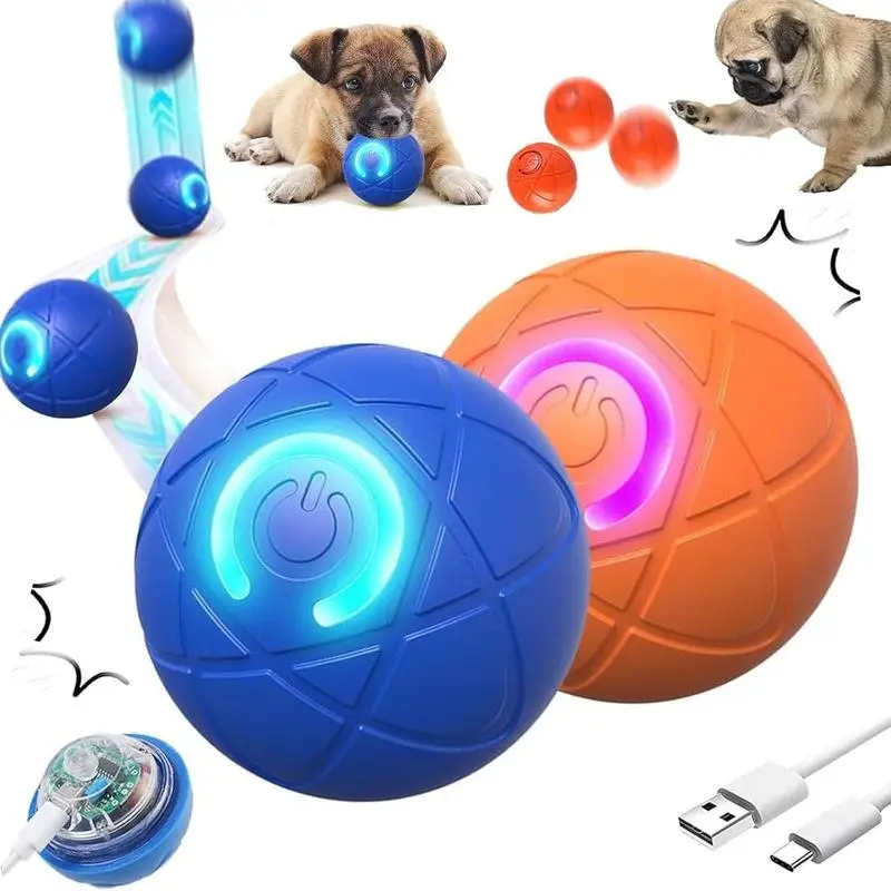 Shaky Ball Toy for Dogs, Vibrating Dog Ball, Automatic Moving Dog Toy Ball, Vibrating Ball for Dogs ,USB Rechargeable,for cats and dogs(Sizes: 2.05inch for Small Dogs /2.7inch for Mediumfor Medium Dogs /3.15inch for Large Dogs)