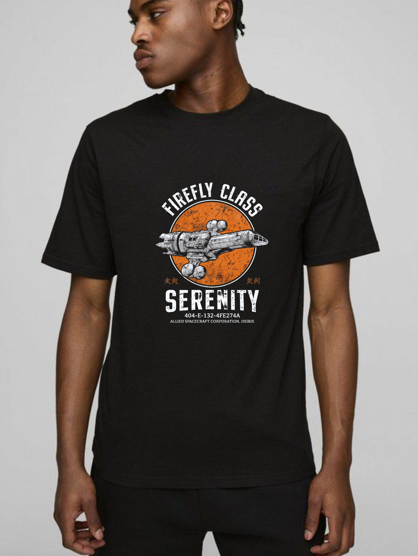 Dorawear™ Firefly Class Serenity Ship Design Pure Cotton Short Sleeve T Shirt-Dorawear