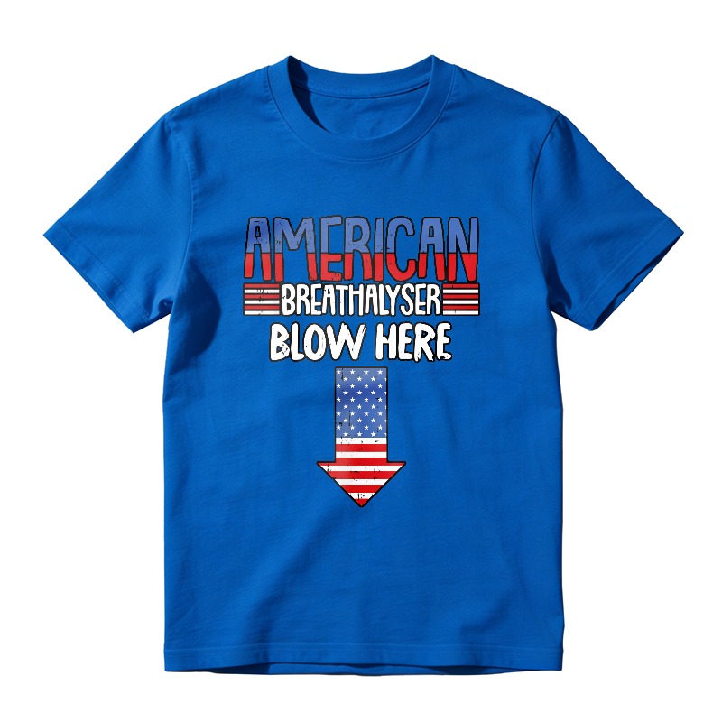 American Breathalyzer Blow Here Arrow Usa Flag Unisex Classic T-shirt