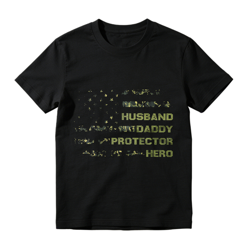 Husband Daddy Protector Hero With Stars And Animals Unisex Classic T-shirt