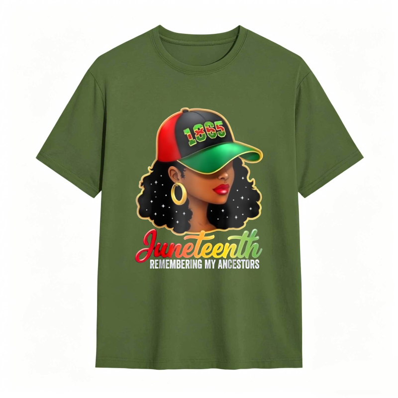 Juneteenth Remembering My Ancestors 1865 Hat Woman T-shirt