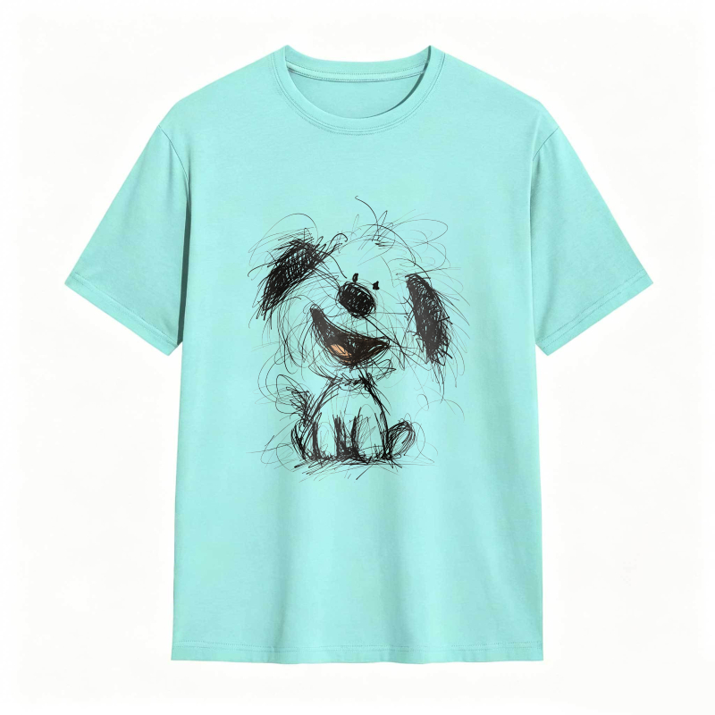 Dog Sketch Design T-shirt