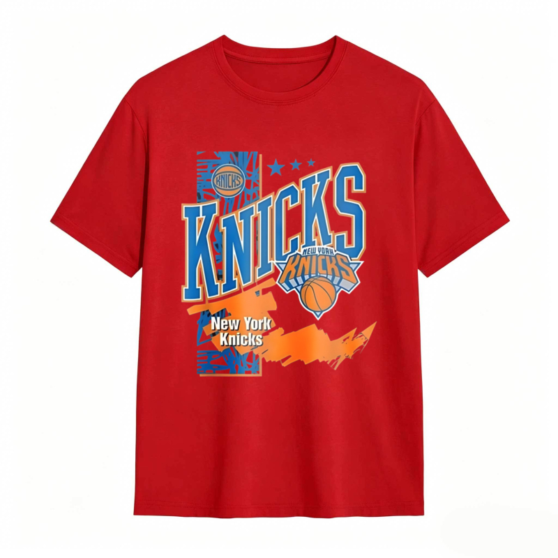 New York Knicks Basketball Team Logo And Text Design T-shirt