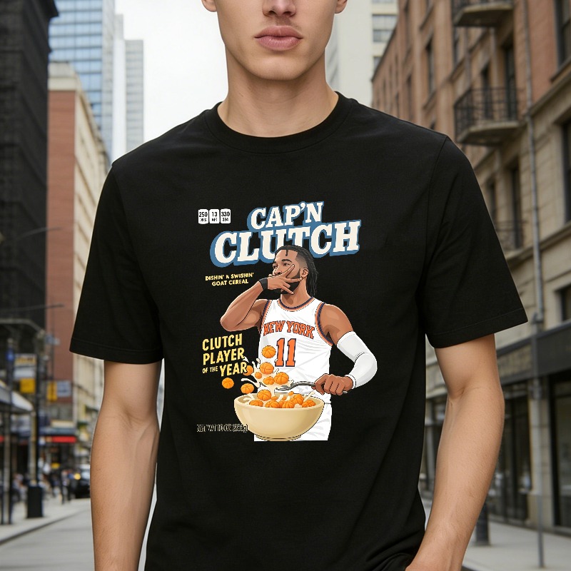 Capn Clutch Basketball Player With Cereal Bowl T-shirt