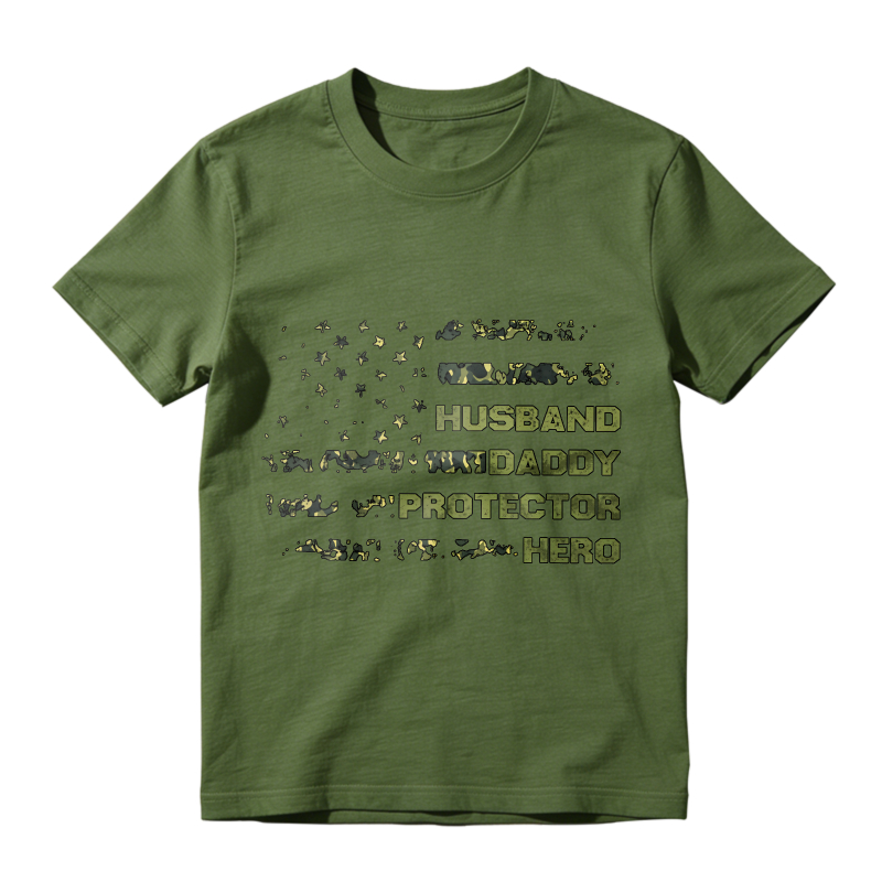 Husband Daddy Protector Hero With Stars And Animals Unisex Classic T-shirt