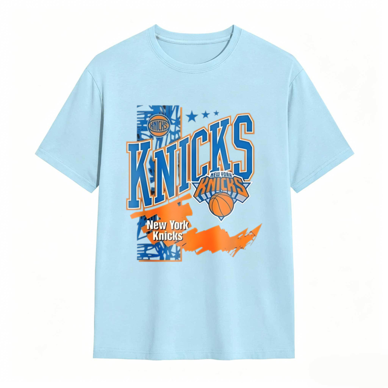 New York Knicks Basketball Team Logo And Text Design T-shirt