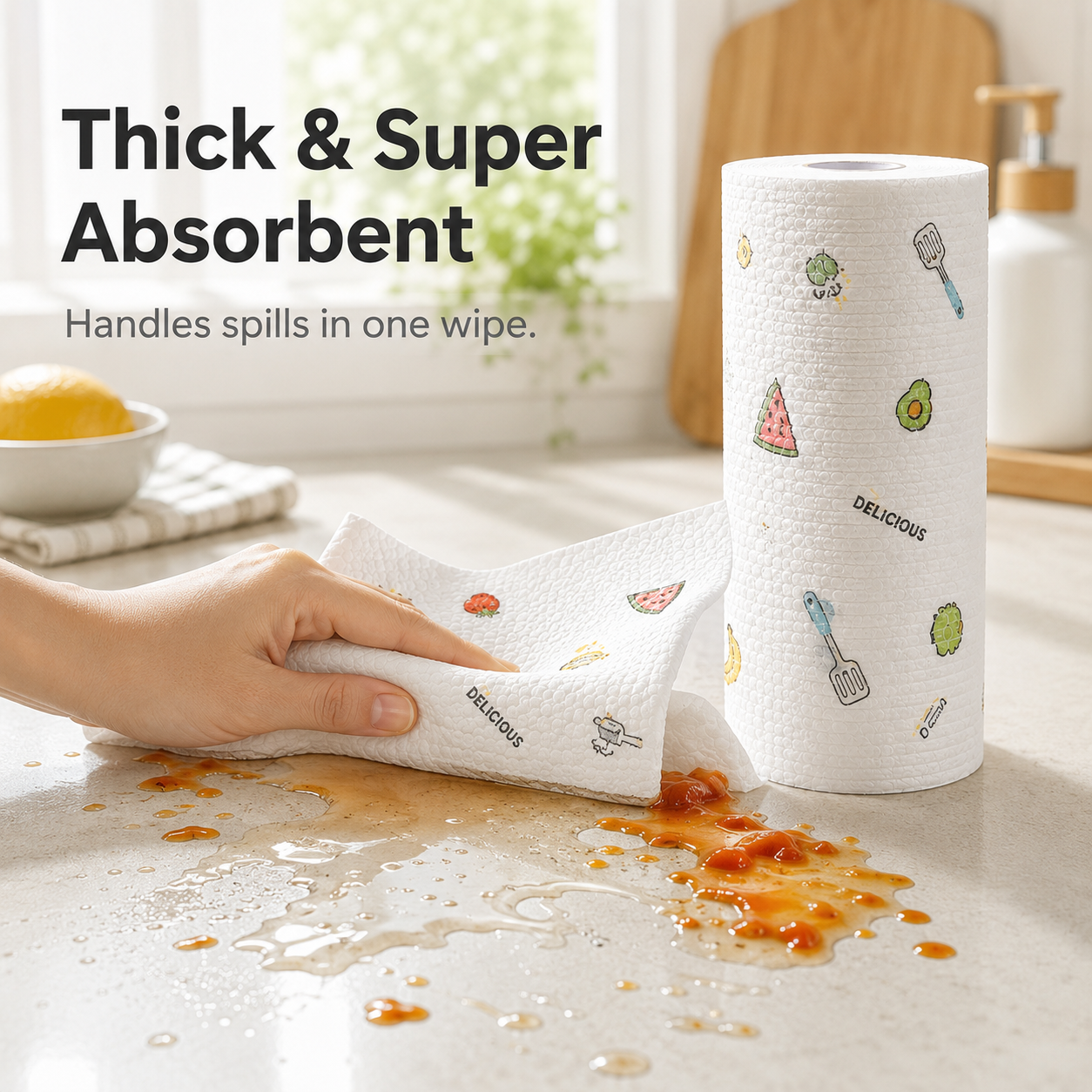 🔥 Hot Sale 🧽 Disposable Kitchen Cleaning Cloths 💦Ultra Absorbent • Grease-Fighting • Hygienic