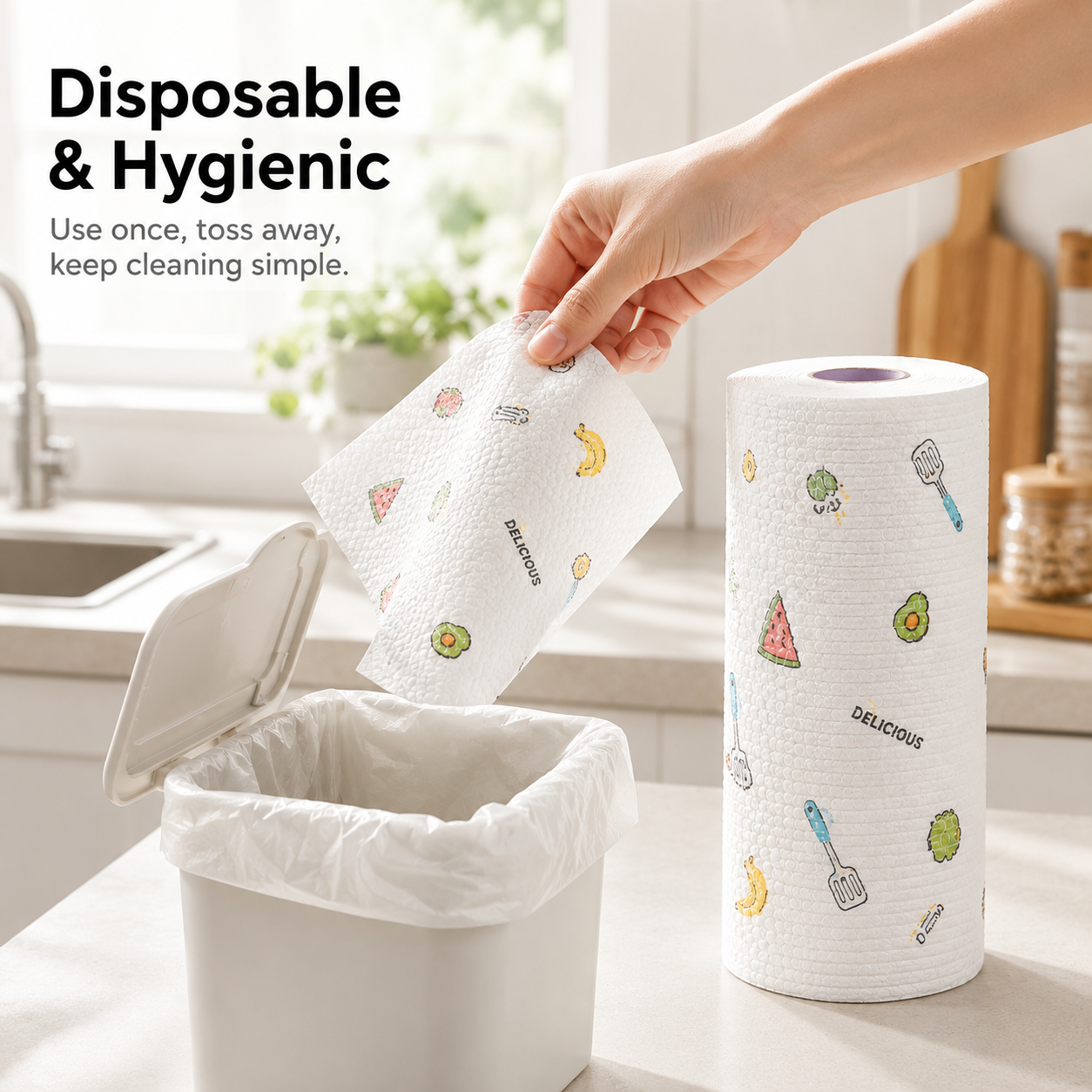 🔥 Hot Sale 🧽 Disposable Kitchen Cleaning Cloths 💦Ultra Absorbent • Grease-Fighting • Hygienic