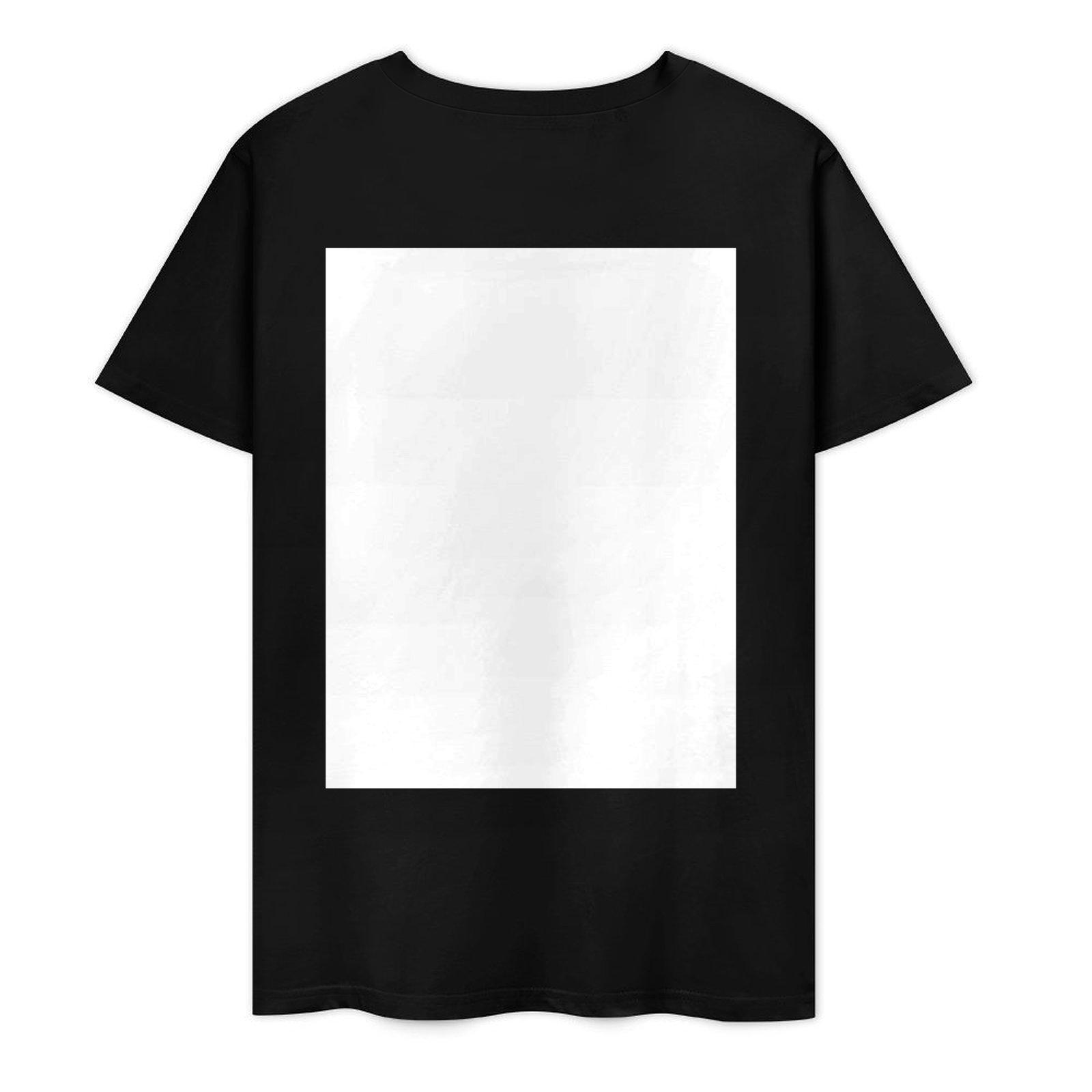Custom 180g Men's Black Crew Neck T-shirt (Back Print)