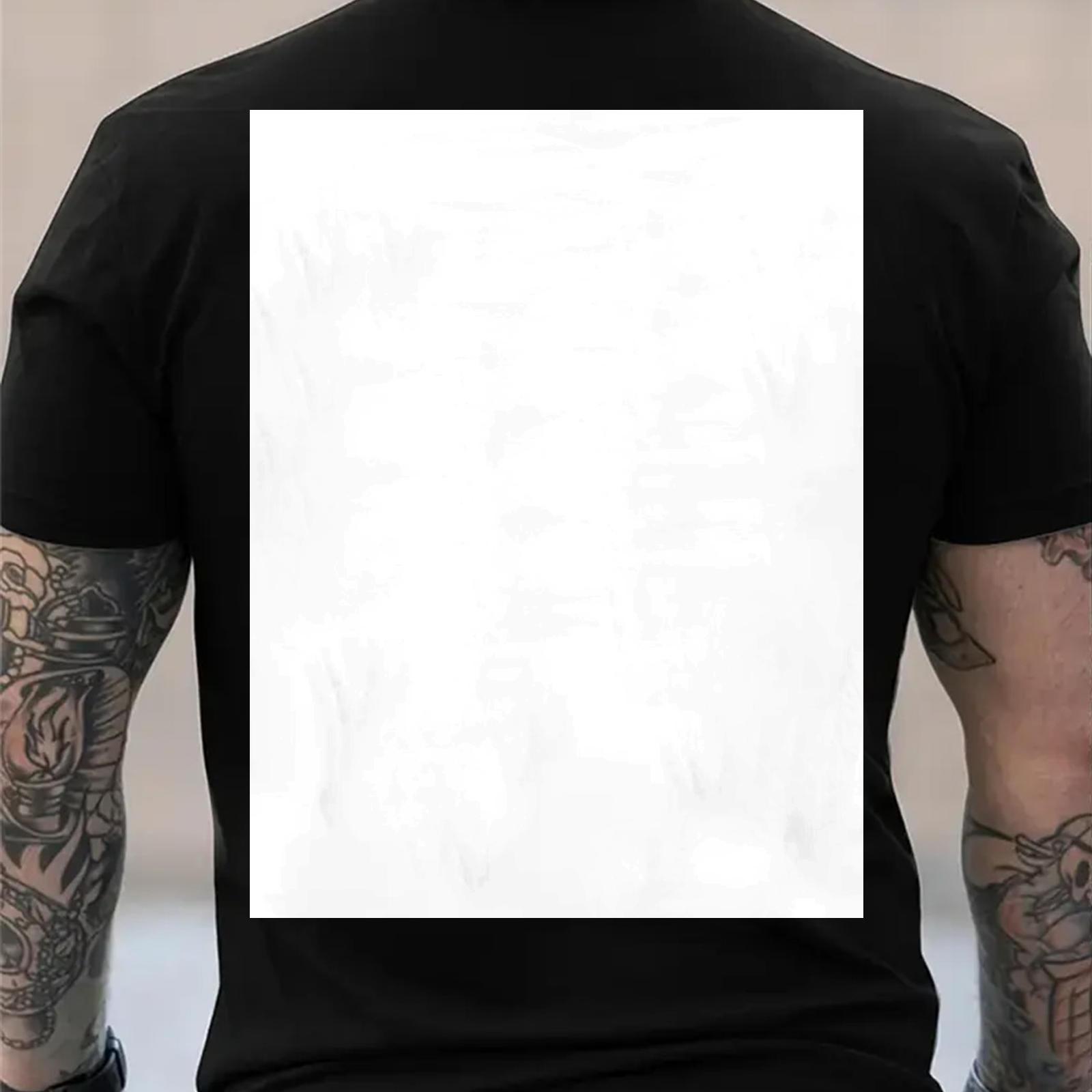 Custom 180g Men's Black Crew Neck T-shirt (Back Print)