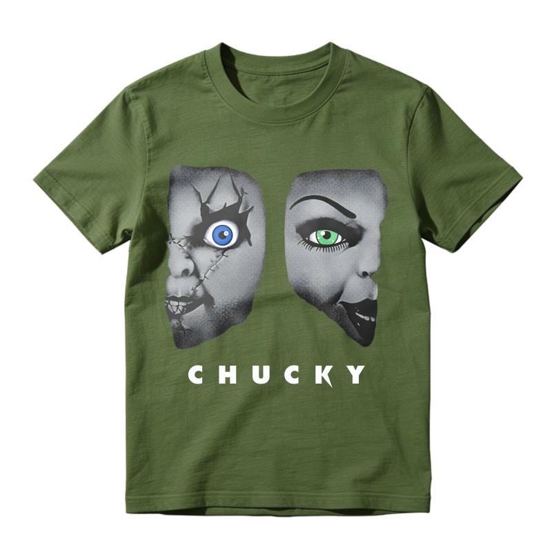 Chucky Face Split Design Unisex Classic T-shirt