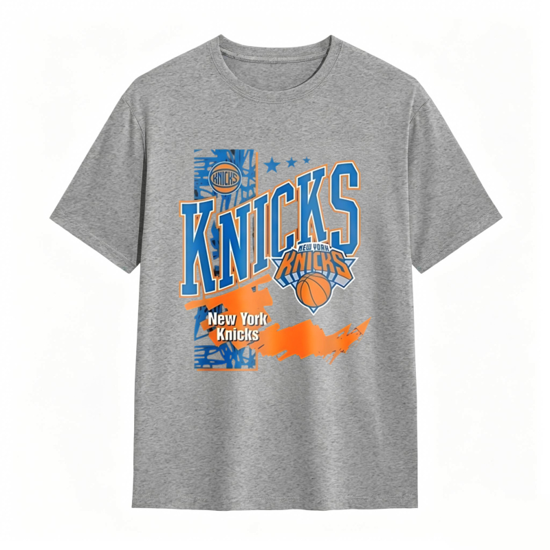 New York Knicks Basketball Team Logo And Text Design T-shirt