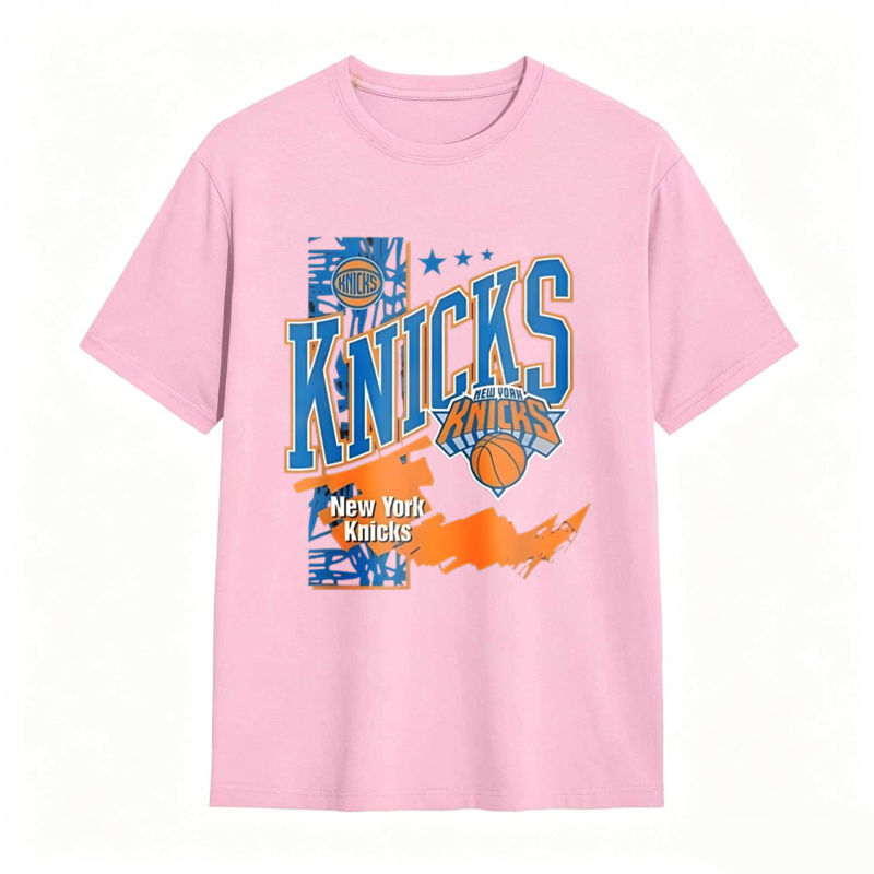 New York Knicks Basketball Team Logo And Text Design T-shirt