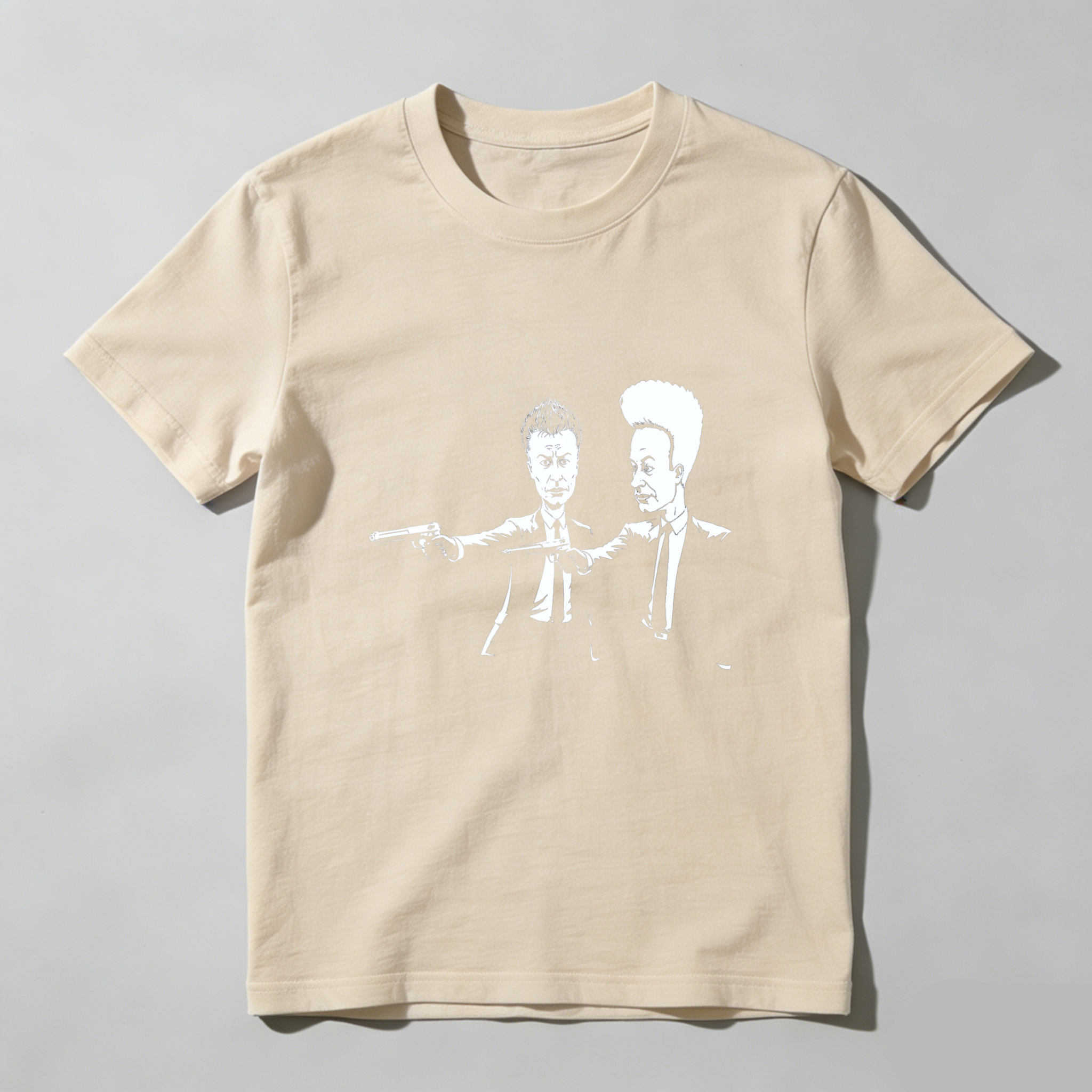 Dorawear™ Pulp Fiction Duo Gun Pointing Pure Cotton Short Sleeve T Shirt-Dorawear