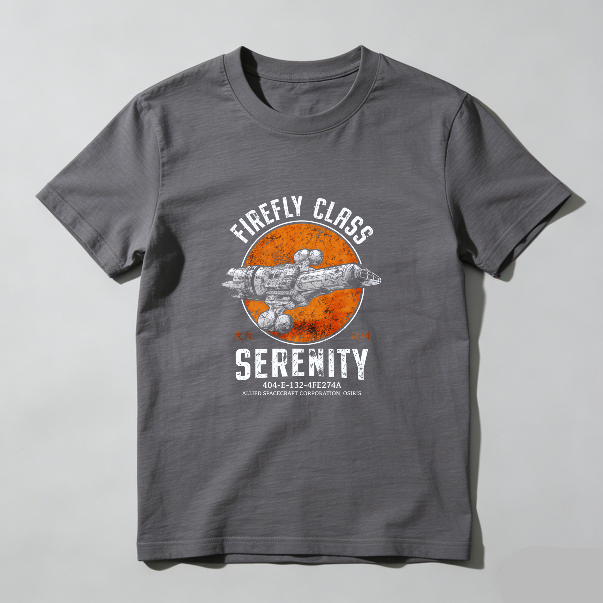 Dorawear™ Firefly Class Serenity Ship Design Pure Cotton Short Sleeve T Shirt-Dorawear