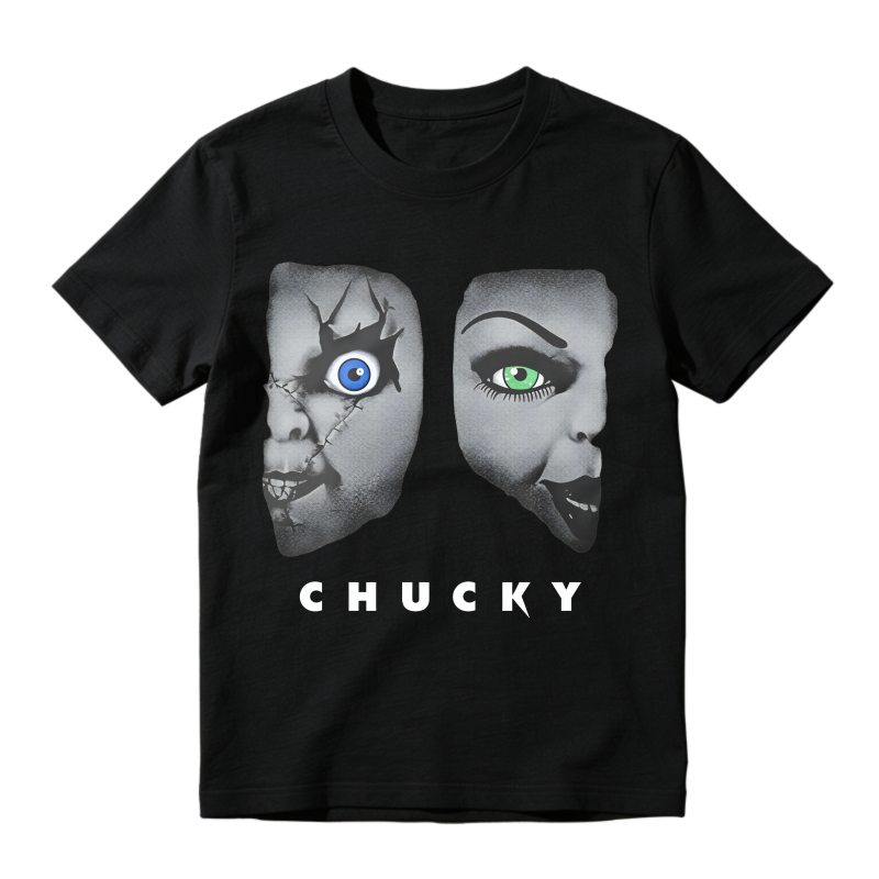 Chucky Face Split Design Unisex Classic T-shirt