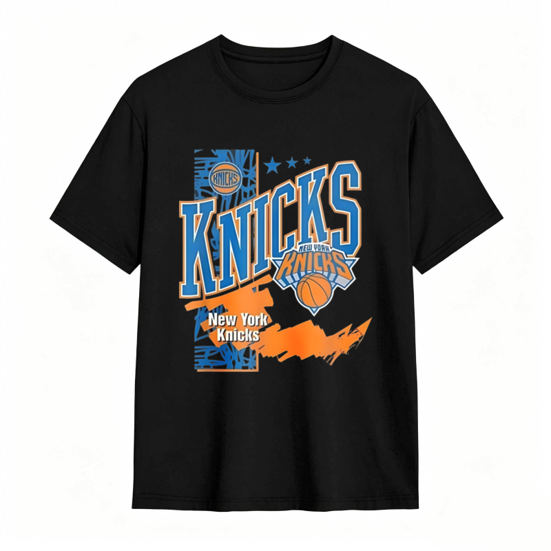 New York Knicks Basketball Team Logo And Text Design T-shirt
