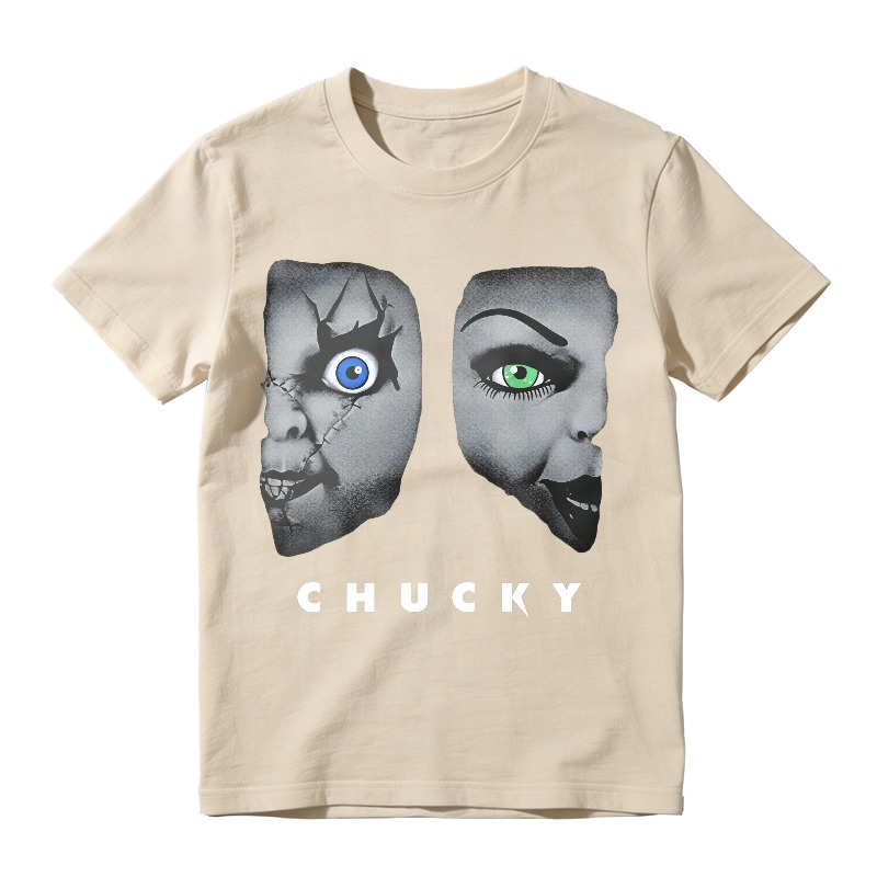 Chucky Face Split Design Unisex Classic T-shirt