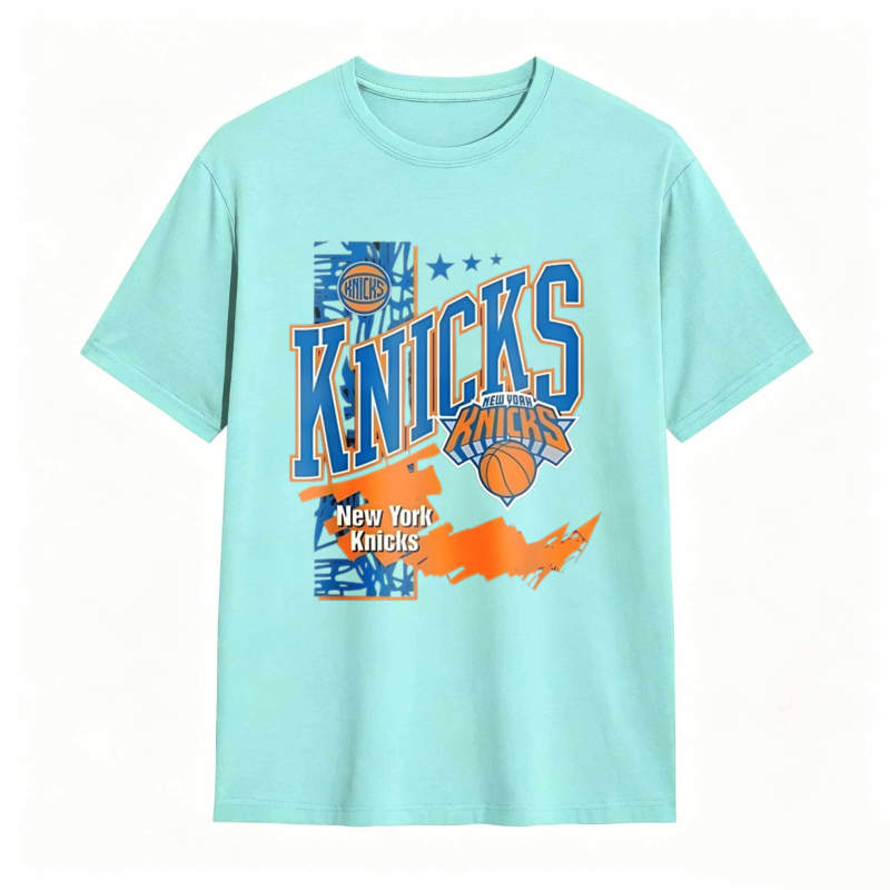 New York Knicks Basketball Team Logo And Text Design T-shirt