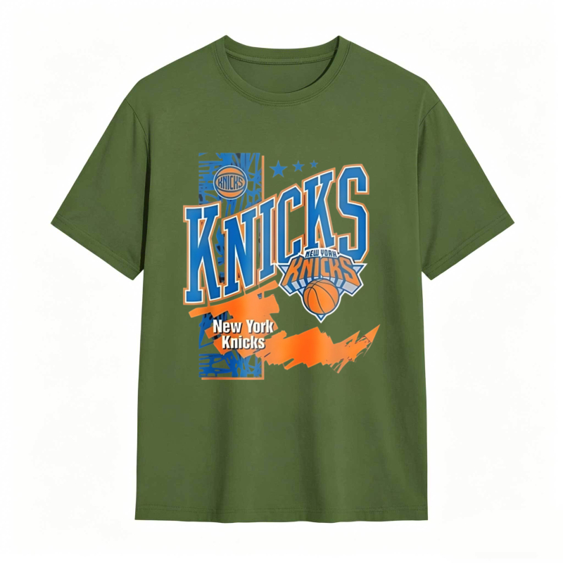 New York Knicks Basketball Team Logo And Text Design T-shirt