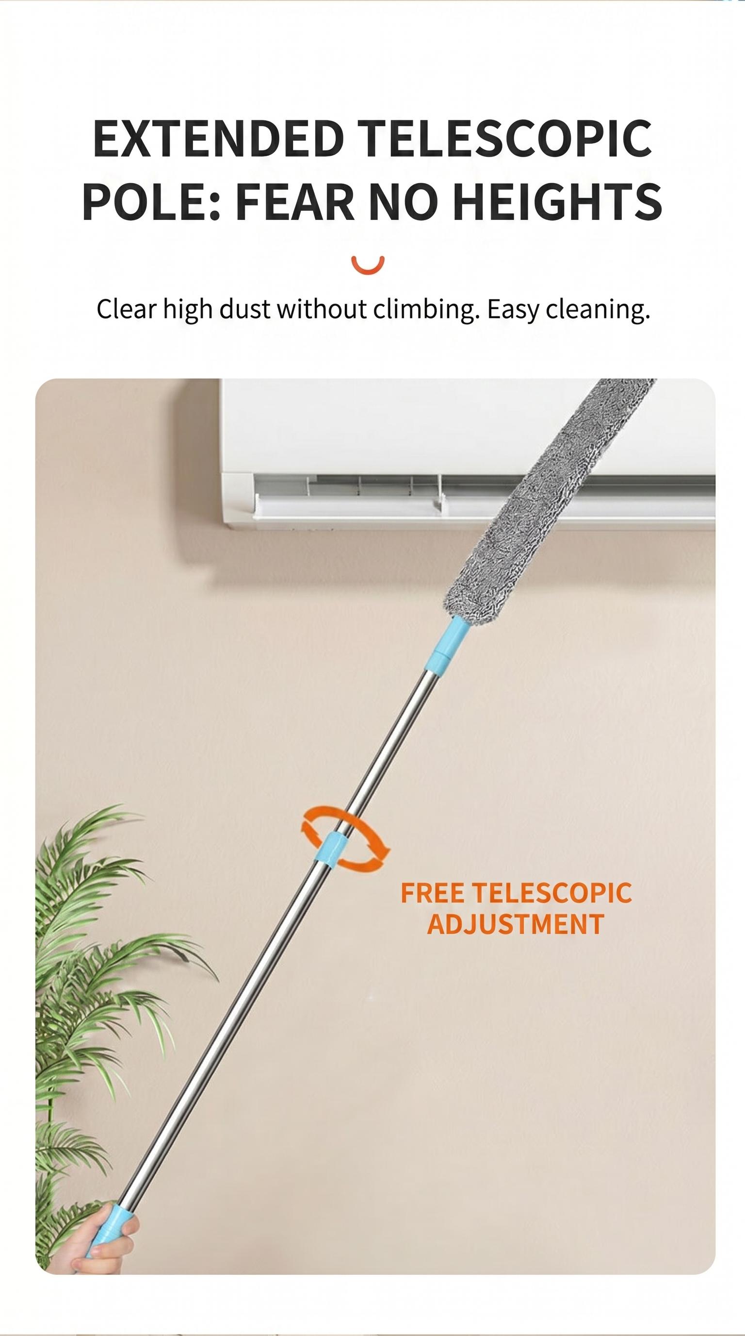 Replacement Gap Duster for Home Coner Place Durable Flexible Arbitrary Bending Microfiber Dust Brush for Under Furniture Bed Couch Fridge Replacement Gap Duster for Home Coner Place Durable Flexible Arbitrary Bending Microfiber Dust Brush for Under Furniture Bed Couch Fridge