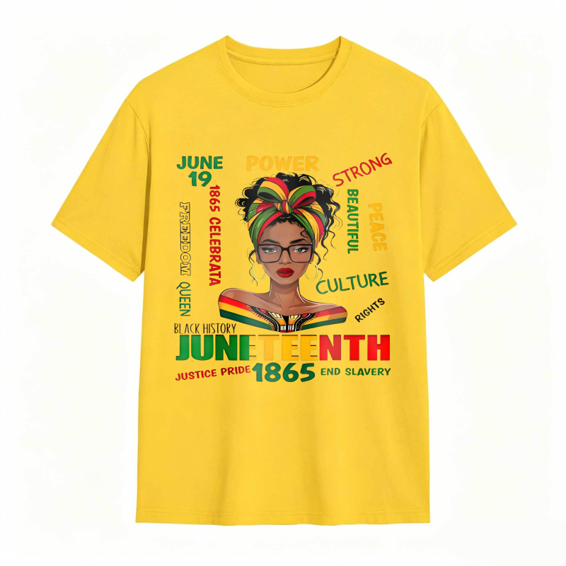 Juneteenth Celebration Black History Power Strong Culture Peace Rights Justice Pride 1865 End Slavery T-shirt