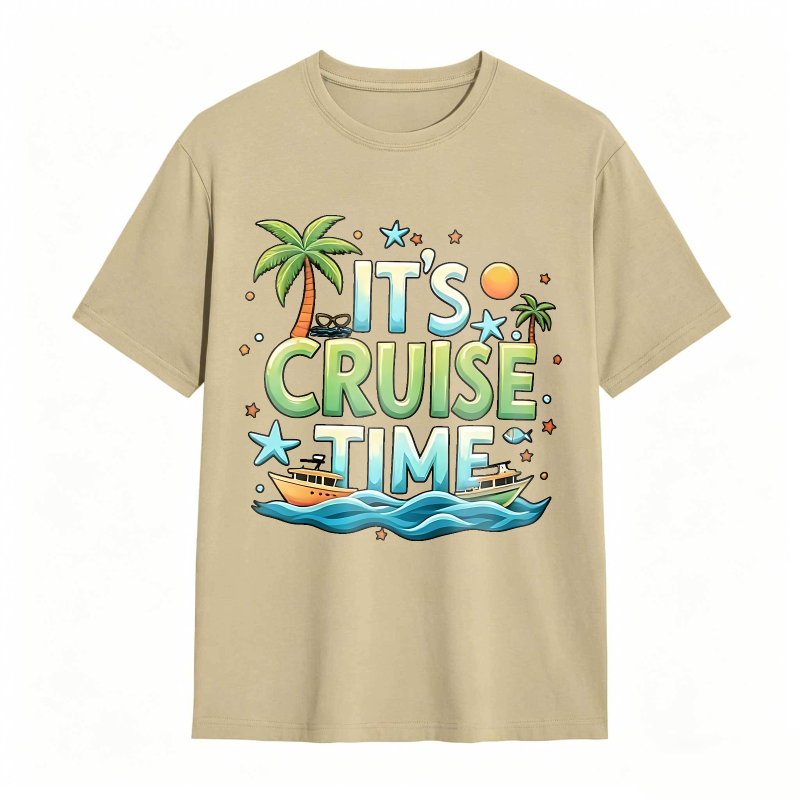 Its Cruise Time With Palm Trees And Boat T-shirt