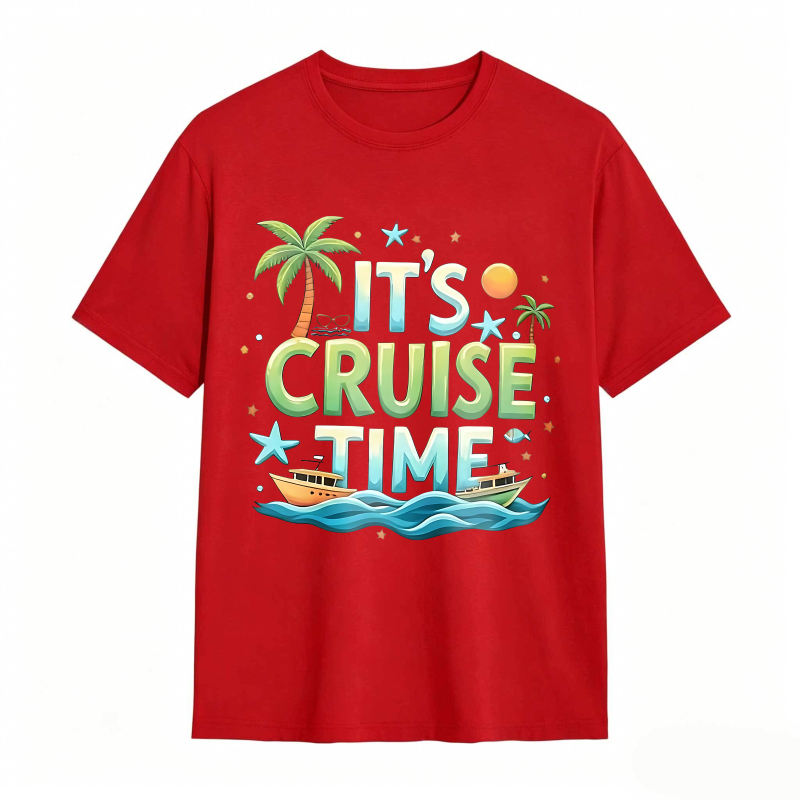 Its Cruise Time With Palm Trees And Boat T-shirt