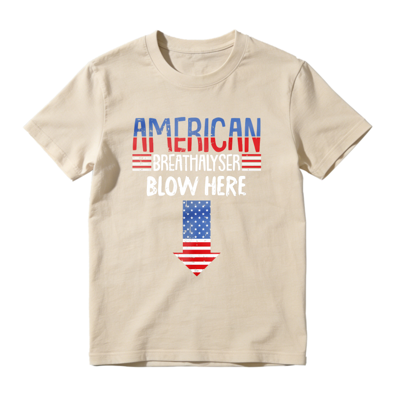 American Breathalyzer Blow Here Arrow Usa Flag Unisex Classic T-shirt
