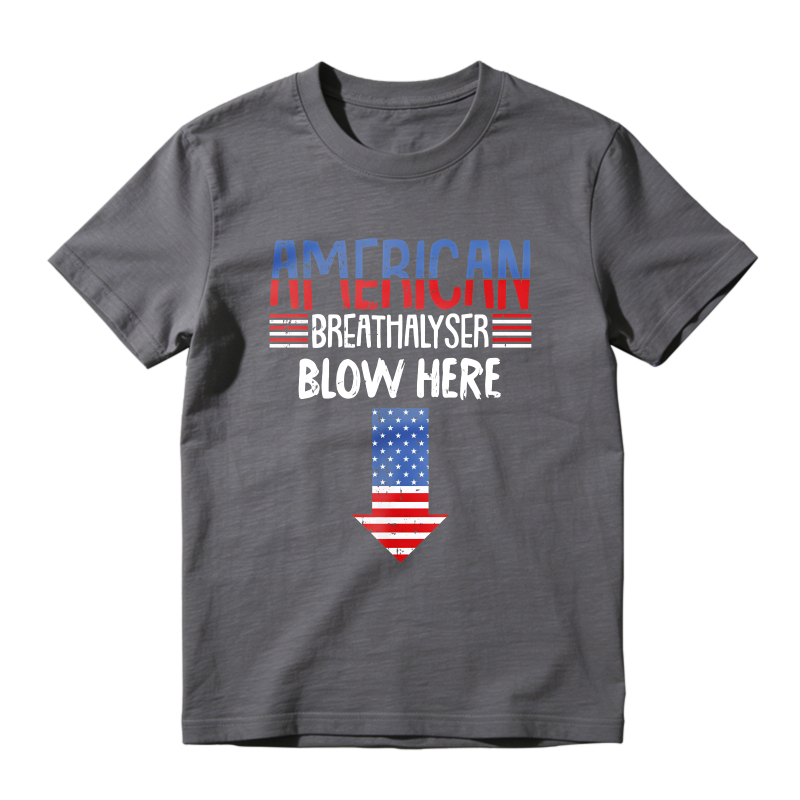 American Breathalyzer Blow Here Arrow Usa Flag Unisex Classic T-shirt