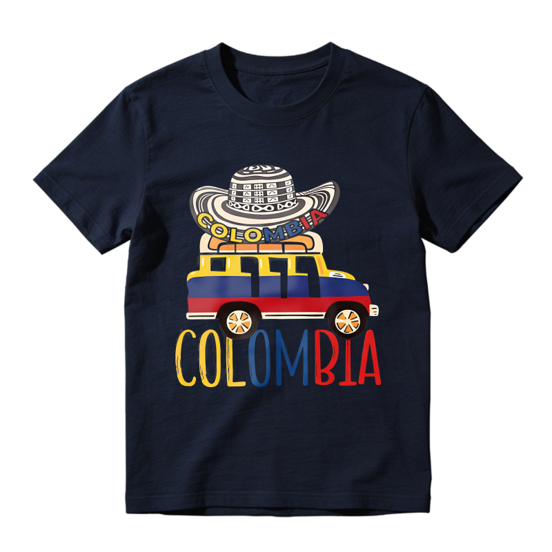 Colombia Hat And Bus Design Unisex Classic T-shirt