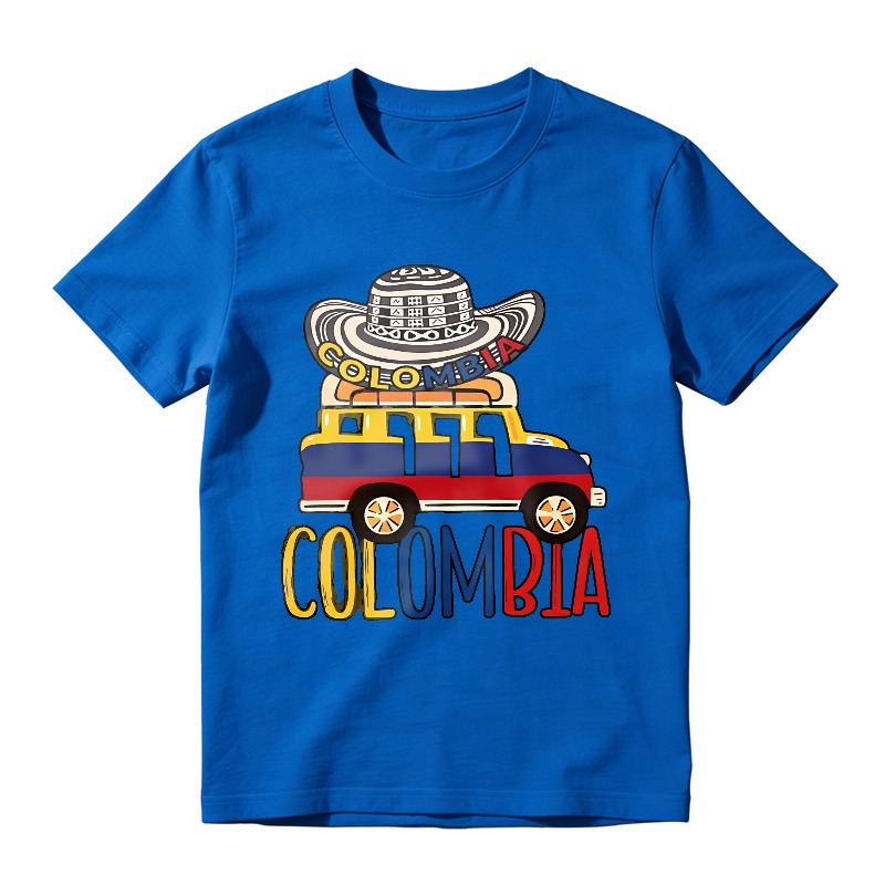 Colombia Hat And Bus Design Unisex Classic T-shirt