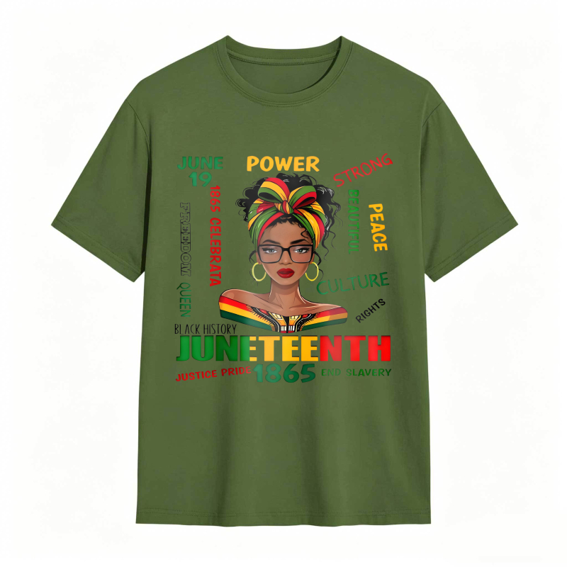 Juneteenth Celebration Black History Power Strong Culture Peace Rights Justice Pride 1865 End Slavery T-shirt