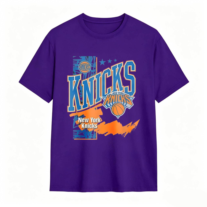 New York Knicks Basketball Team Logo And Text Design T-shirt