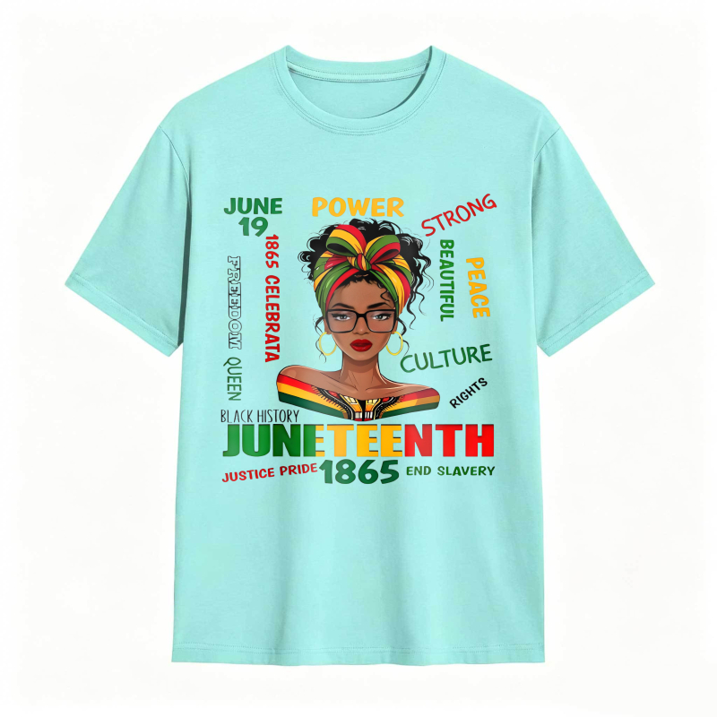 Juneteenth Celebration Black History Power Strong Culture Peace Rights Justice Pride 1865 End Slavery T-shirt