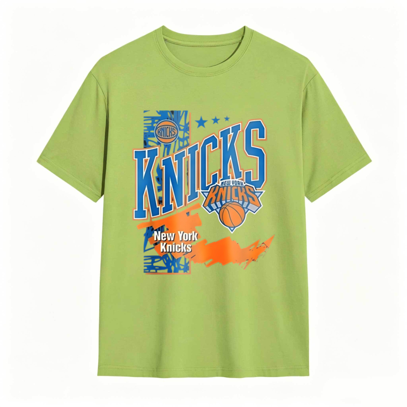 New York Knicks Basketball Team Logo And Text Design T-shirt
