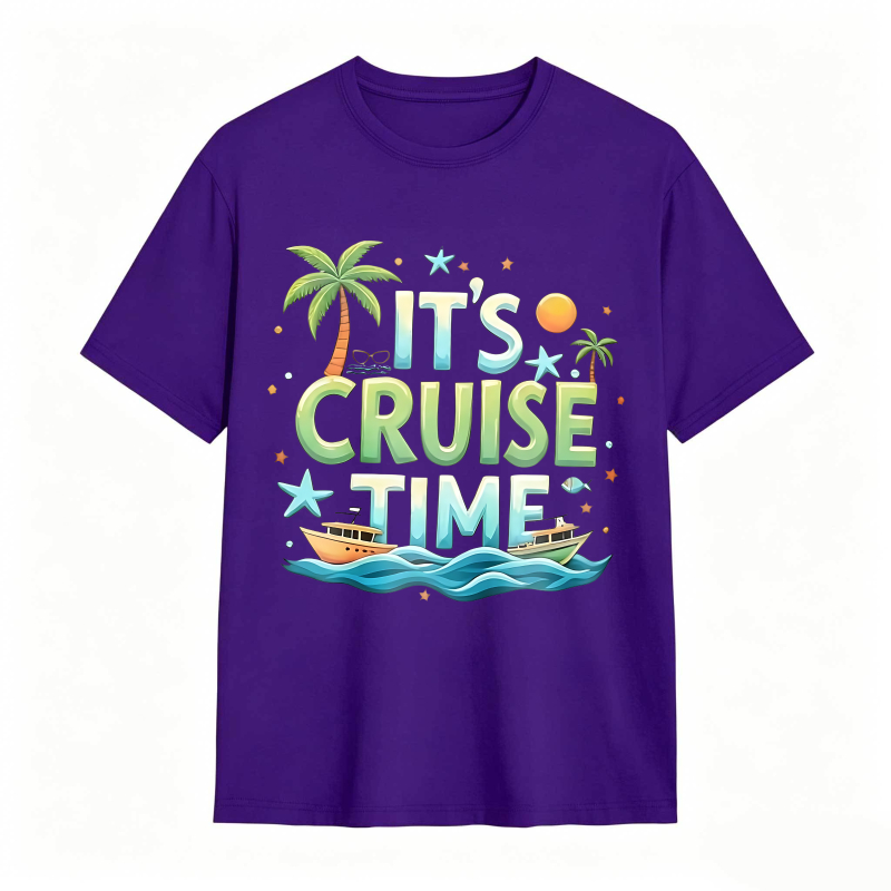 Its Cruise Time With Palm Trees And Boat T-shirt