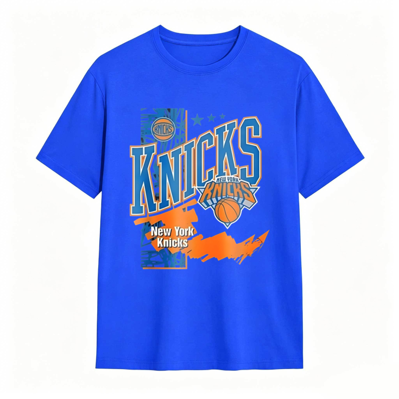 New York Knicks Basketball Team Logo And Text Design T-shirt