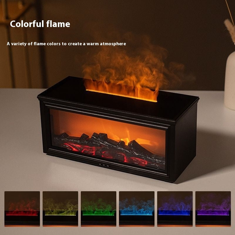 🔥Fireplace Effect Diffuser 🎄 | Christmas Cozy Home Decor, Simulated Flame Aroma Humidifier