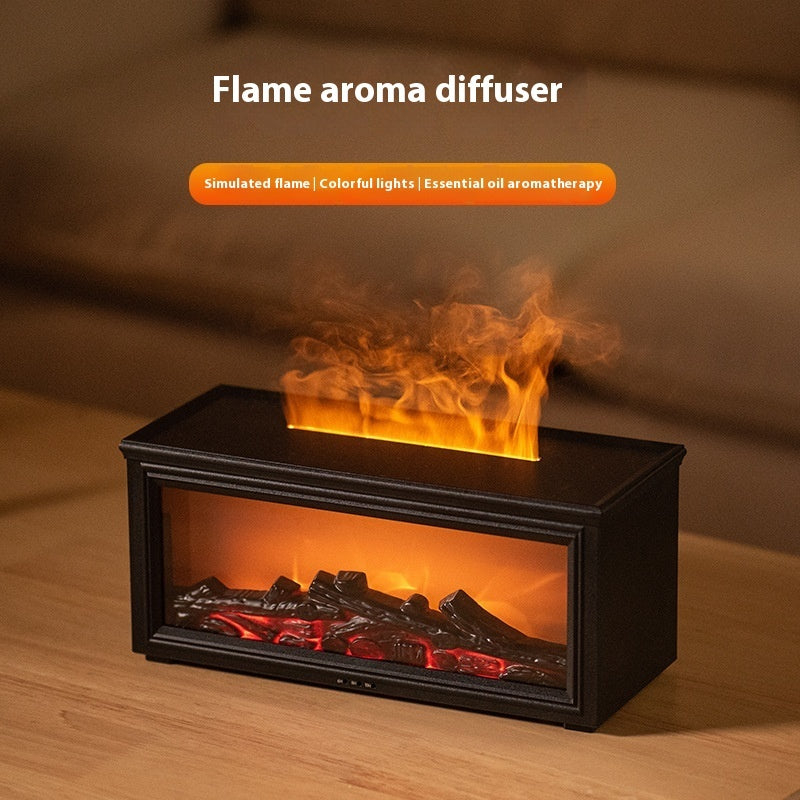 🔥Fireplace Effect Diffuser 🎄 | Christmas Cozy Home Decor, Simulated Flame Aroma Humidifier