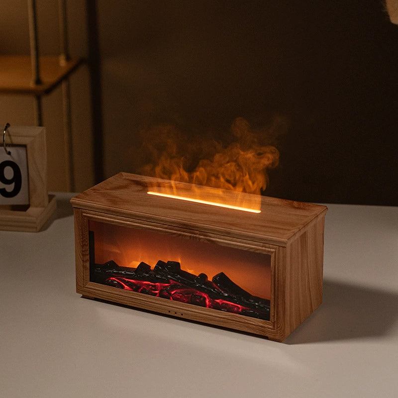 🔥Fireplace Effect Diffuser 🎄 | Christmas Cozy Home Decor, Simulated Flame Aroma Humidifier