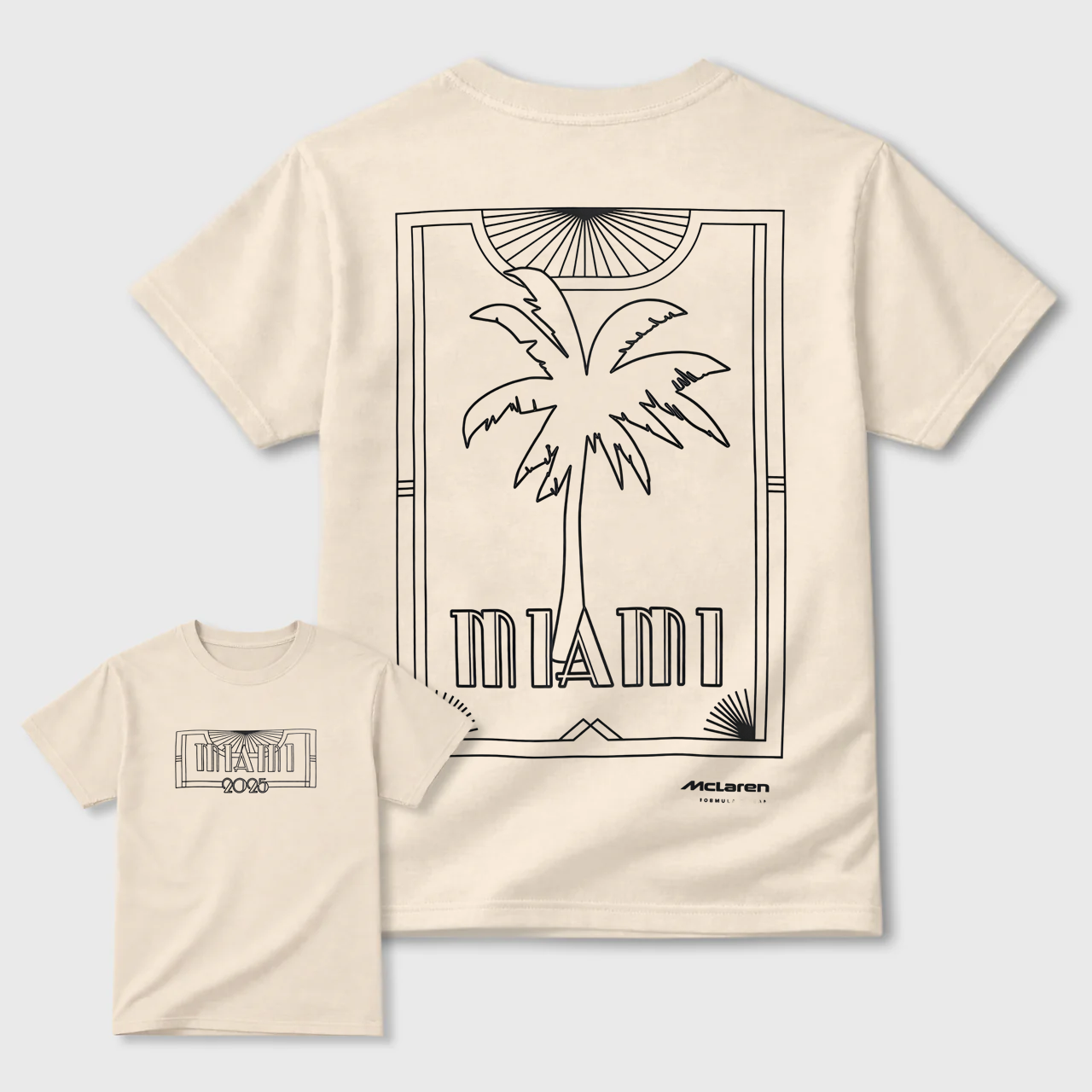 Miami Palm Tree Graphic T-Shirt Black Men Women Unisex Streetwear Fashion Top McLaren Design