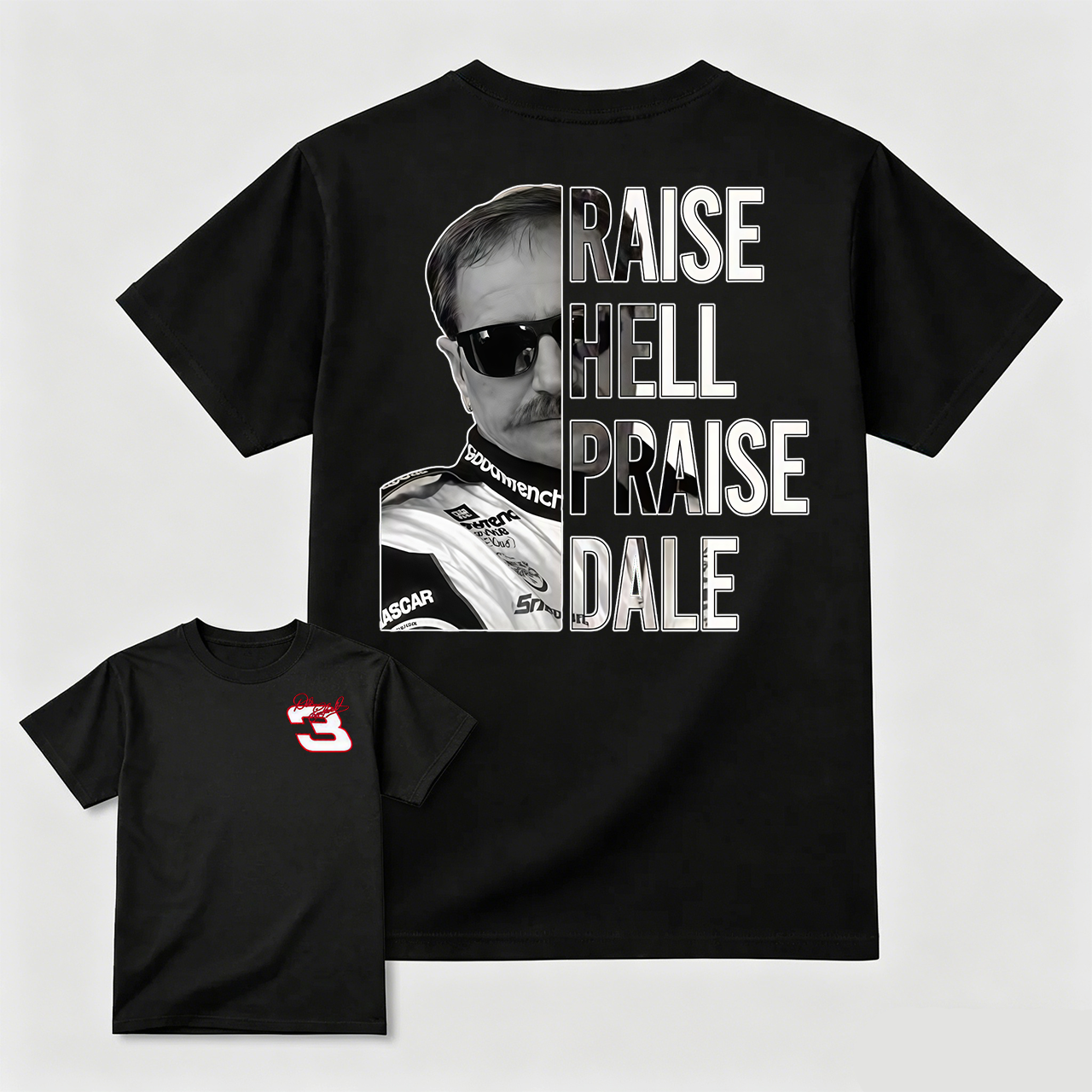 Raise Hell Praise Dale Style Unisex T-Shirt, Dale Earnhardt 03 Vintage Shirt, Racing Fan Sweatshirt, Hoodie, Nascar Graphic Tee, Gift For Fans
