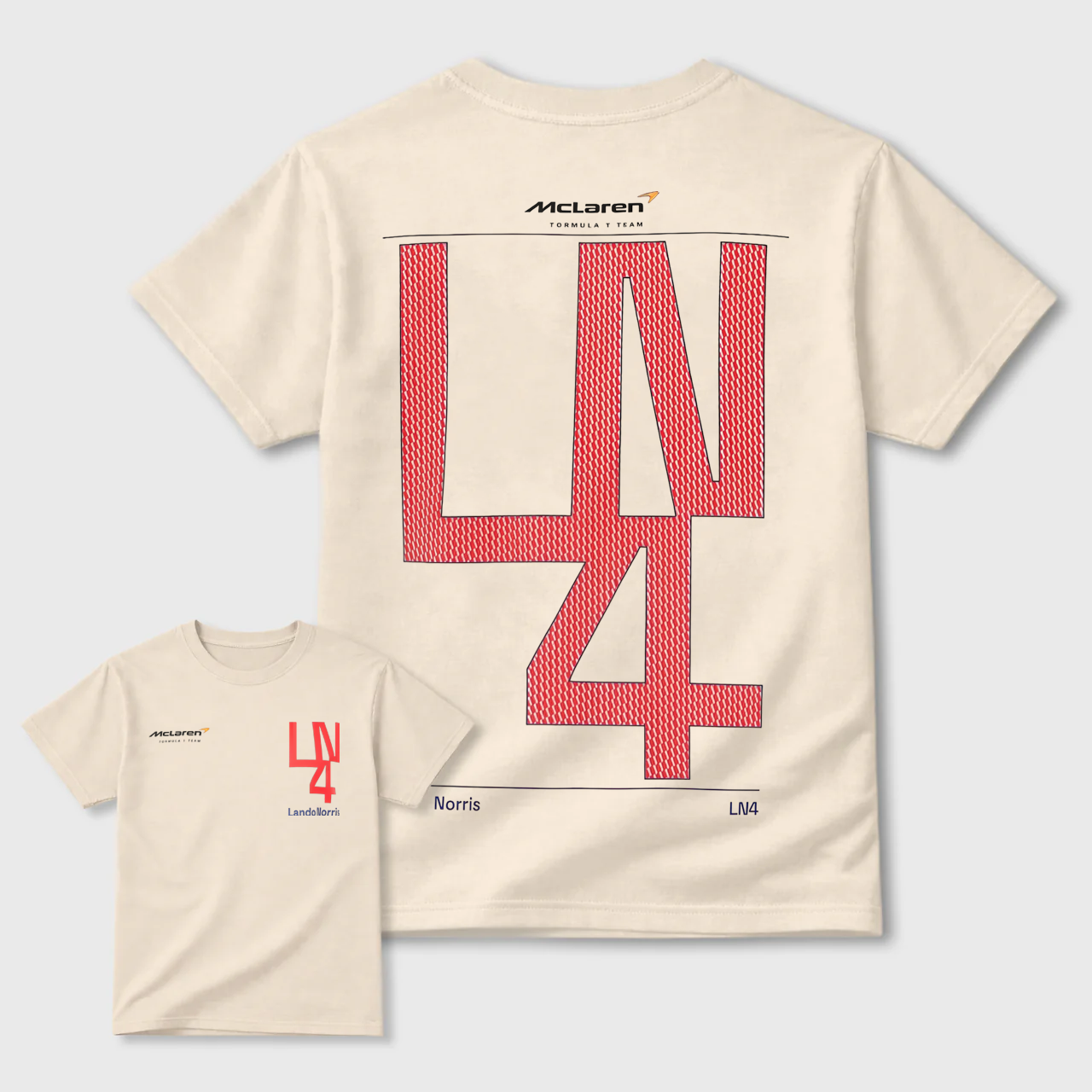 McLaren Lando Norris Ln4 Racing T Shirt Black Red Design Formula 1 Fan Apparel