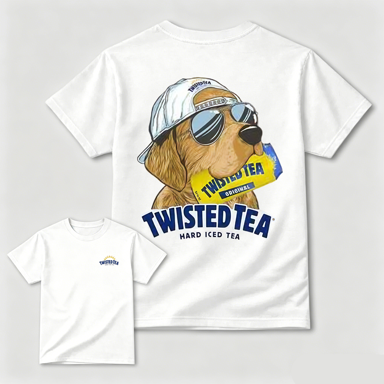 Retro Cool Dog With Twisted Tea Graphic Casual T-Shirt