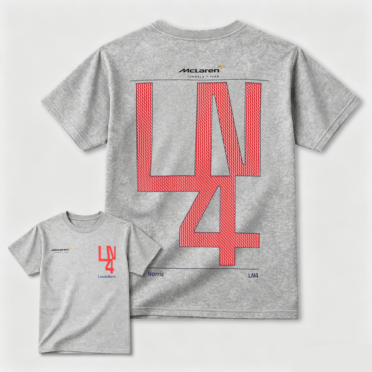 McLaren Lando Norris Ln4 Racing T Shirt Black Red Design Formula 1 Fan Apparel