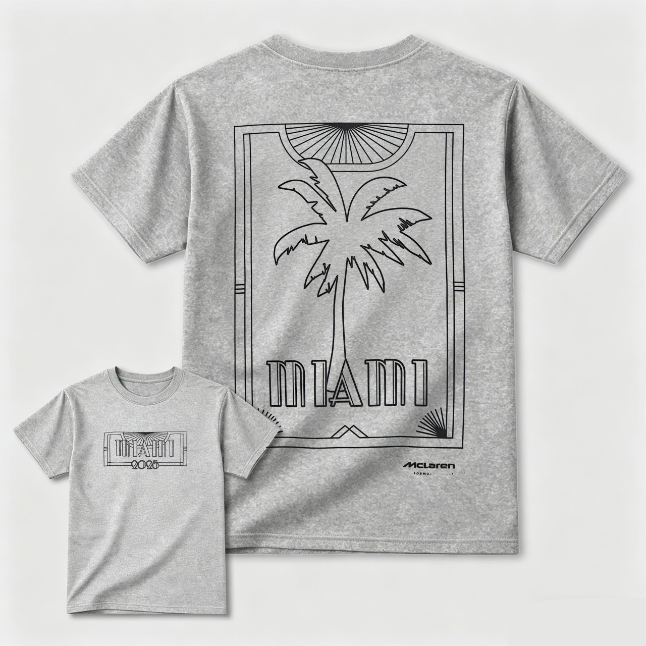 Miami Palm Tree Graphic T-Shirt Black Men Women Unisex Streetwear Fashion Top McLaren Design