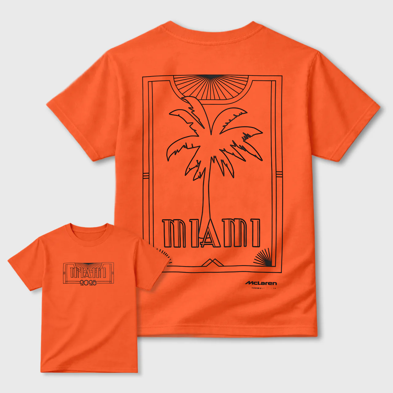 Miami Palm Tree Graphic T-Shirt Black Men Women Unisex Streetwear Fashion Top McLaren Design
