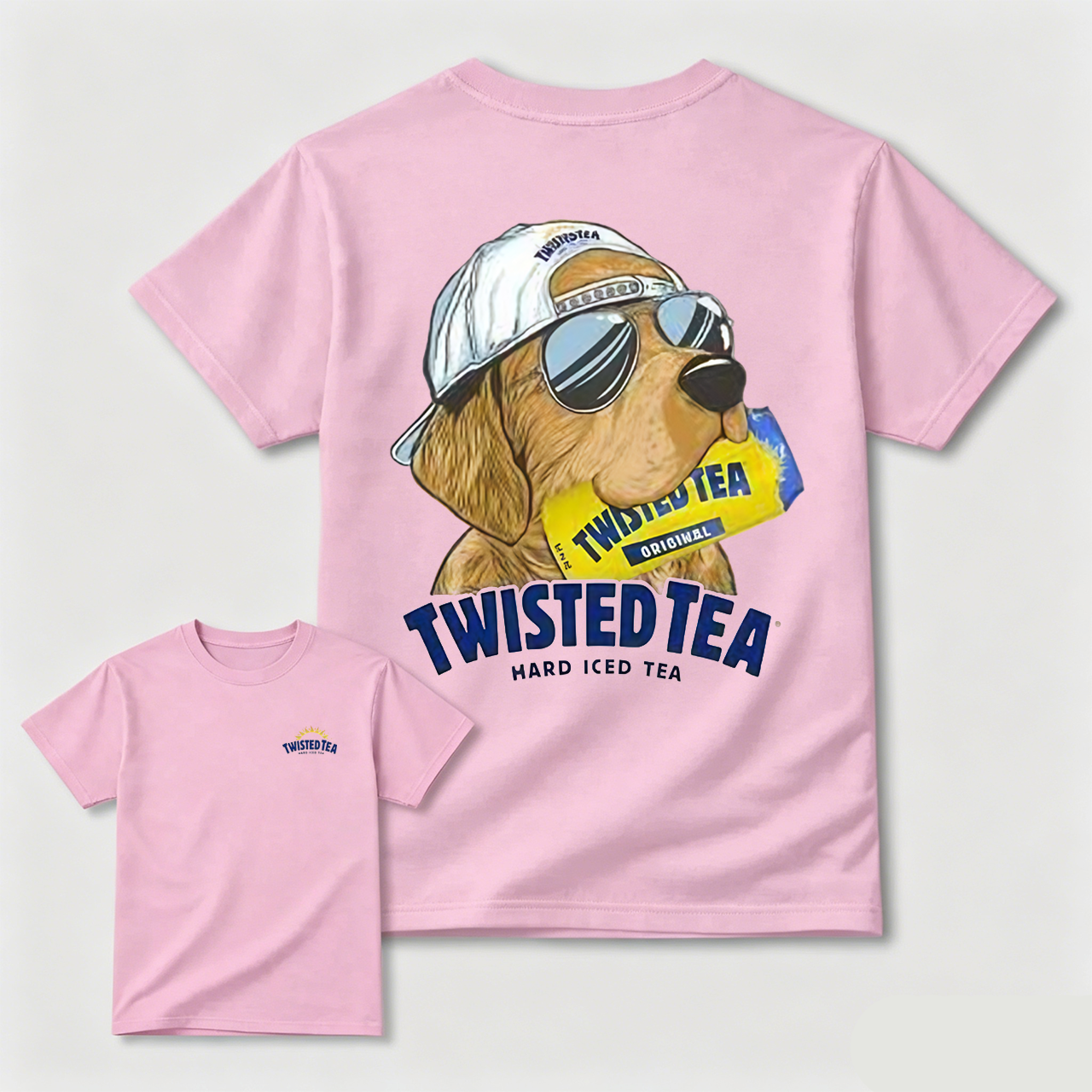 Retro Cool Dog With Twisted Tea Graphic Casual T-Shirt